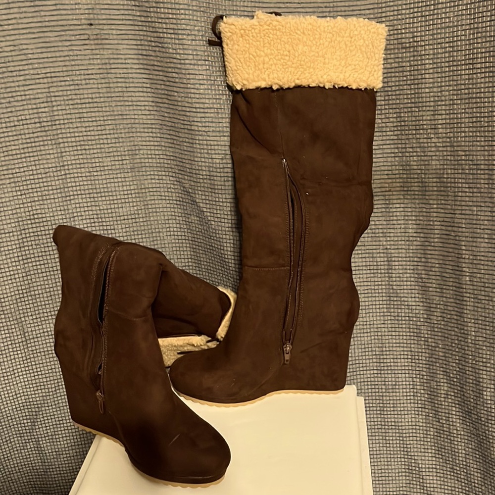 Wedge long boots JF